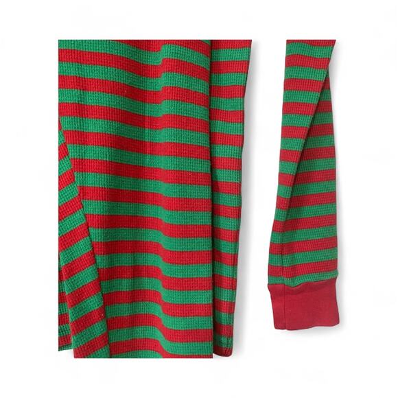 Carters Never Naughty Red GreenStriped Pajama Set Christmas Unisex Size 8 - Picture 6 of 7